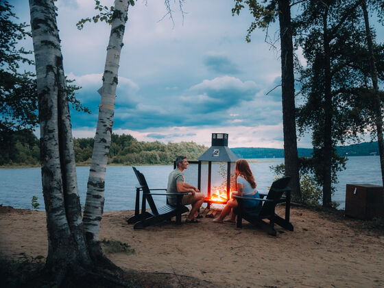 Auberge du Lac taureau - Lanaudière - été foyer