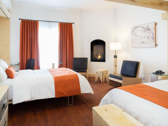 Le Baluchon Éco-villégiature Mauricie chambre ambiance 2 lits