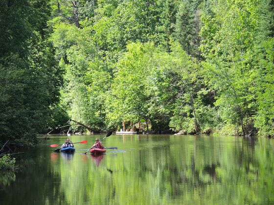 Le Baluchon Éco-villégiature Mauricie kayak en famille